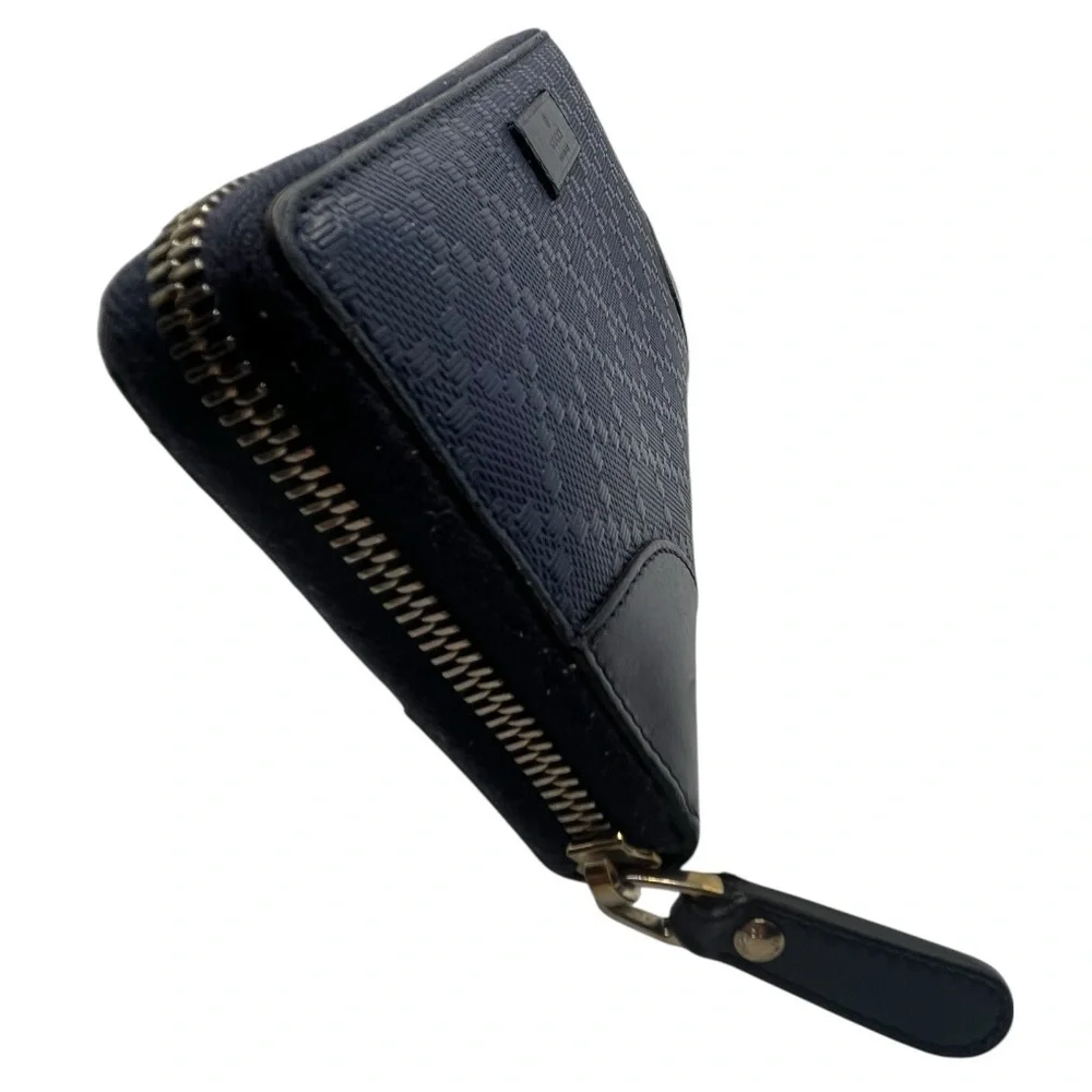 Gucci Diamante Zip Around Navy Wallet - Picture 6 of 8